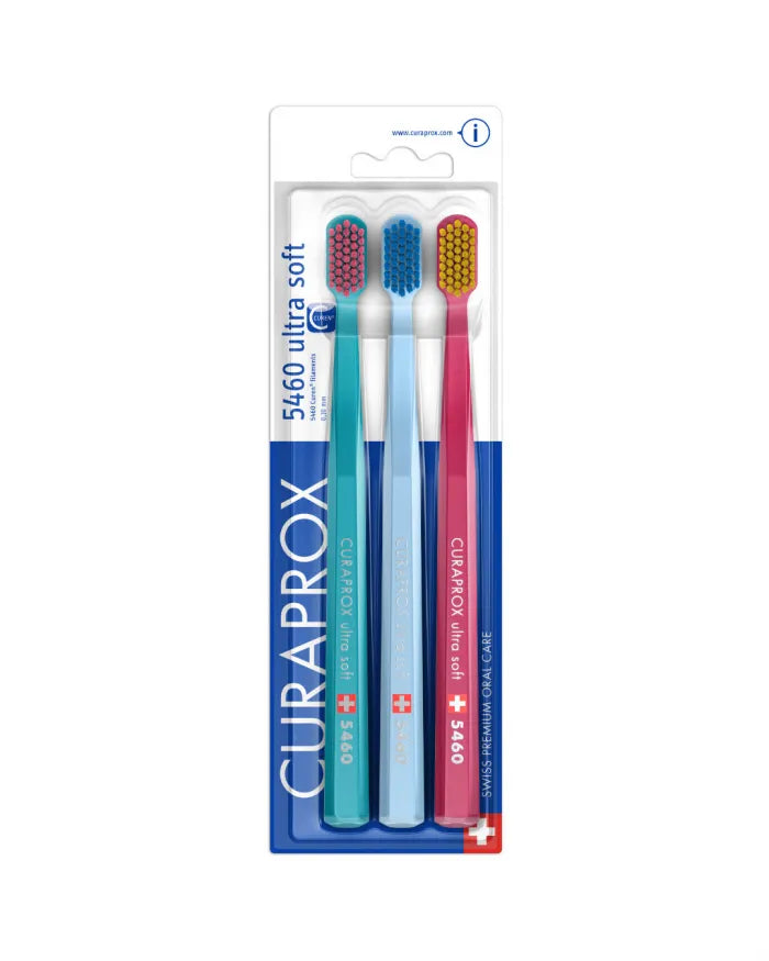 מארז שלוש מברשות שיניים Curaprox CS 5460 Ultra Soft